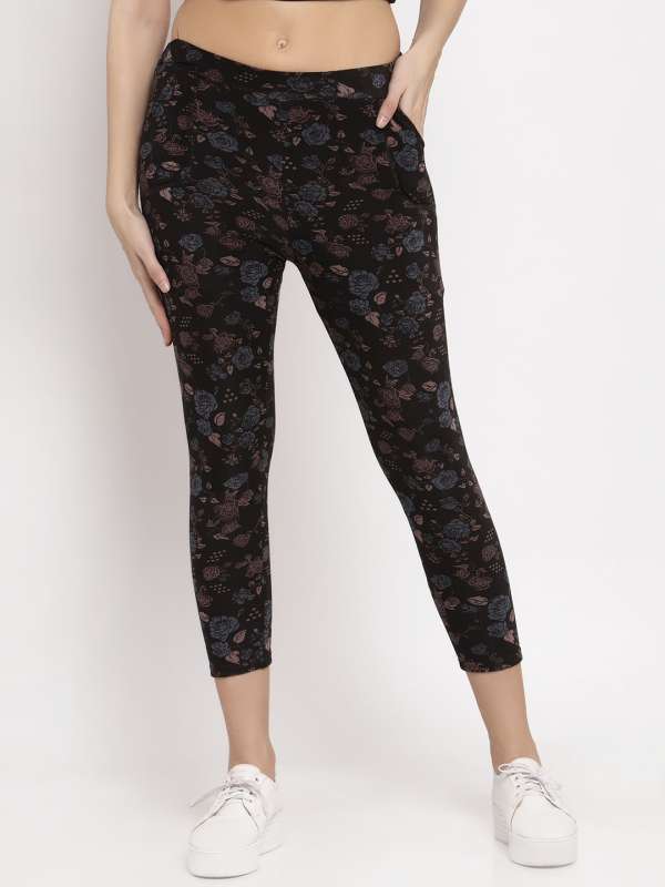 printed jeggings myntra