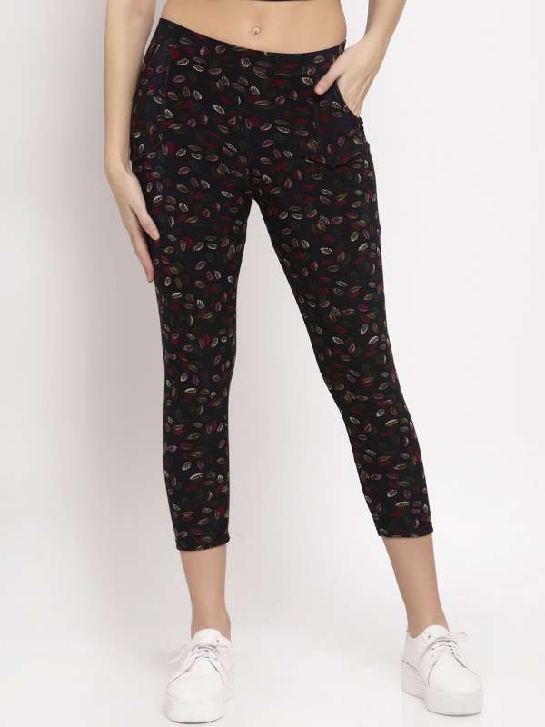 printed jeggings myntra