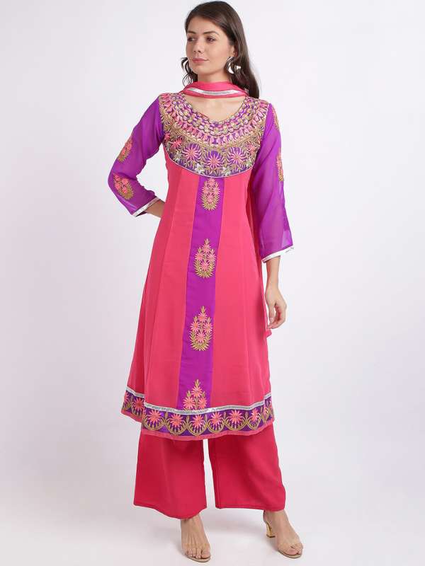 Pink dress 2025 material online