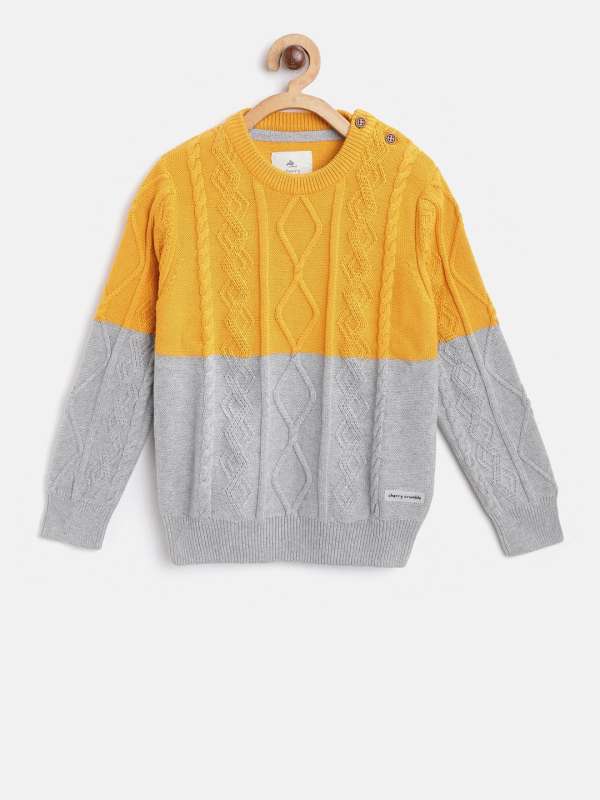 Mustard Yellow Sweaters Buy Mustard Yellow Sweaters online in India
