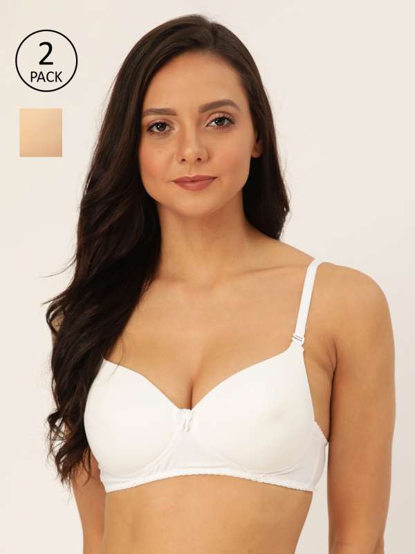 Buy Lady Lyka White Solid Non Wired Lightly Padded T Shirt Bra ROSE - Bra  for Women 9782249