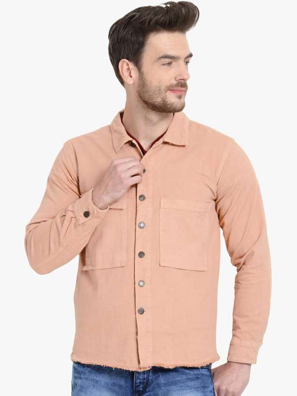 Peach colour 2024 denim jacket
