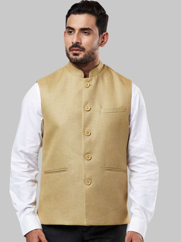 raymond linen nehru jacket