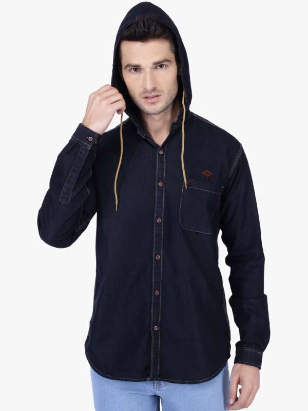 Hooded denim new arrivals shirt