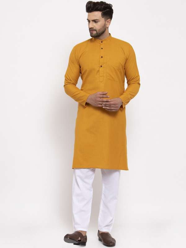 Kurta pajama for men yellow 2025
