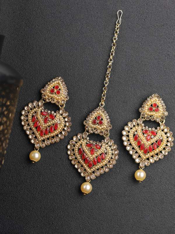 Maang tikka online with earrings myntra