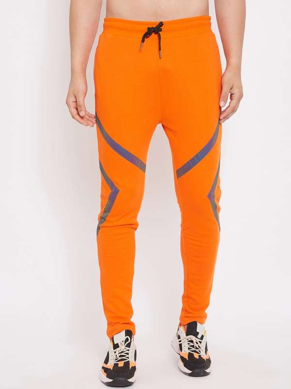 Orange checkered joggers hot sale