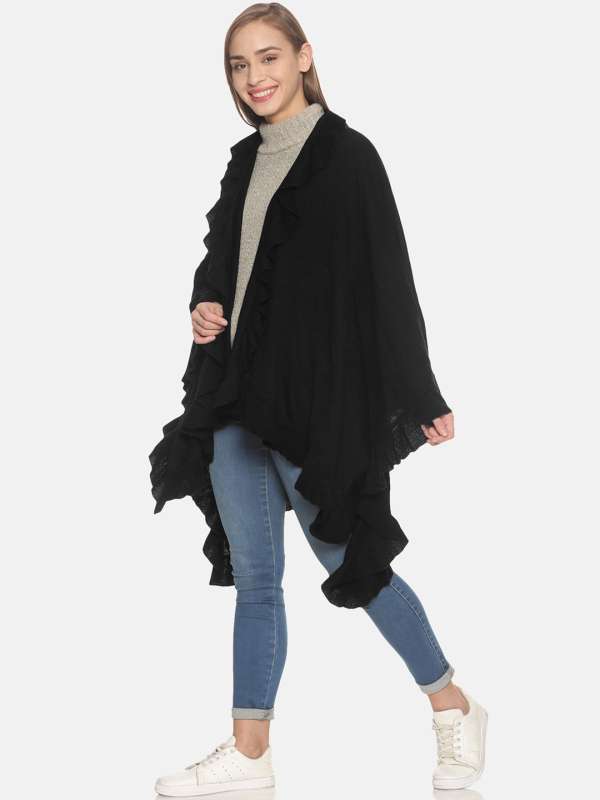 Black Solid Woolen Shrug 2880345.htm Buy Black Solid Woolen Shrug 2880345.htm online in India