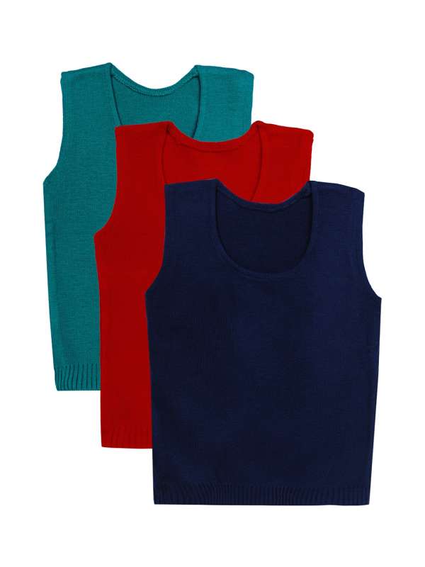Kids Printed Knitted Vest Sleeveless Knitwear School Tank Top Sweater for Boys Girls 