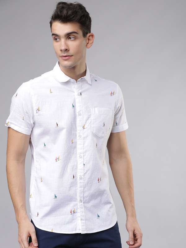 white shirt silai design