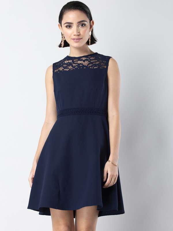 Navy blue and nude hot sale dress