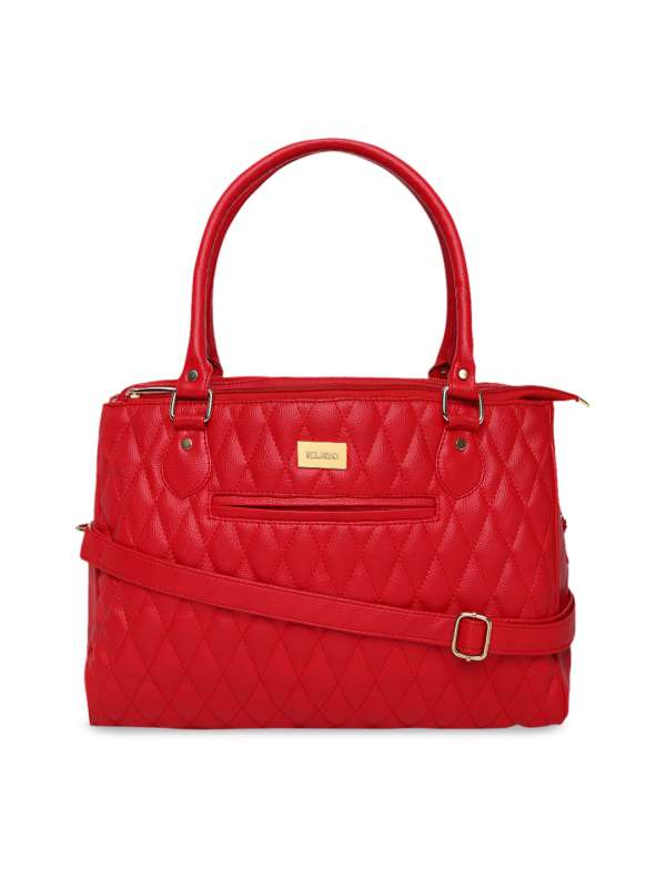 Buy KLEIO Red Croco Textured Backpack for Women