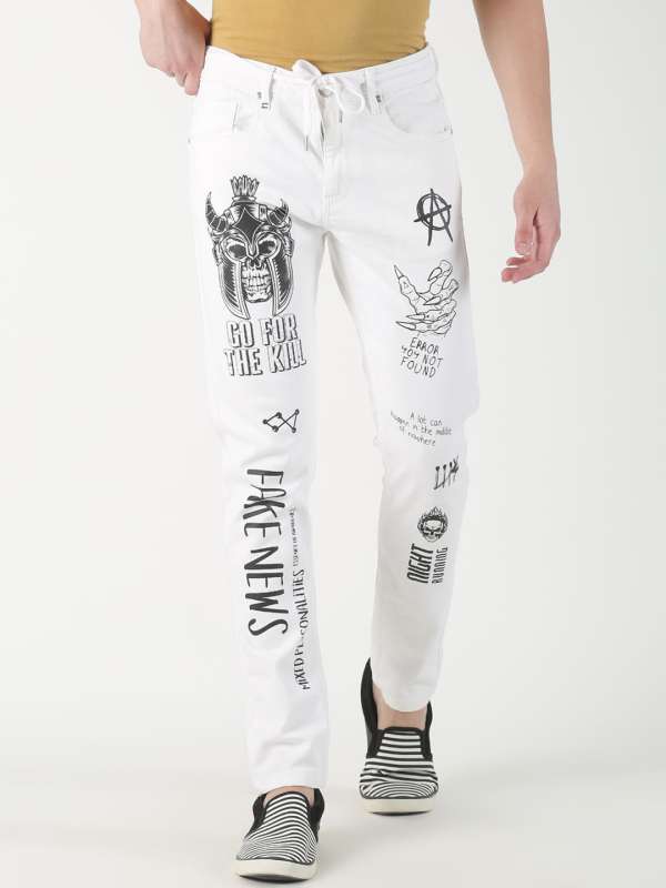 white jeans myntra