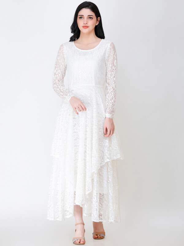 white maxi dress myntra| Enjoy free ...