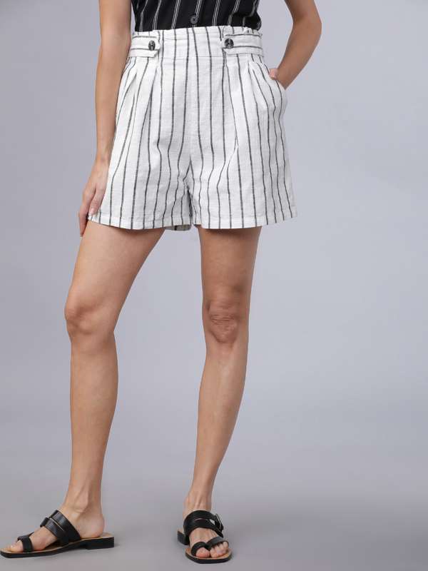 Striped sales shorts womens