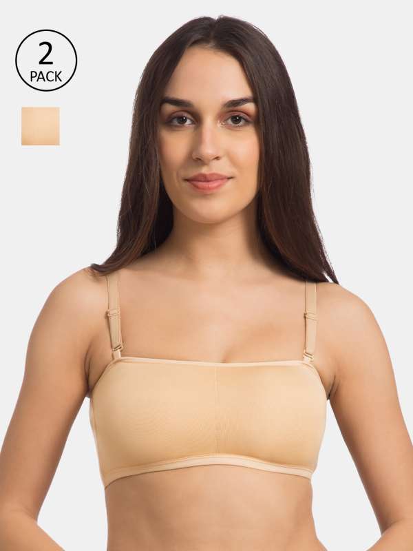 Buy Souminie Pack of 2 Non Padded Cotton T Shirt Bra - Multi Online at Low  Prices in India 