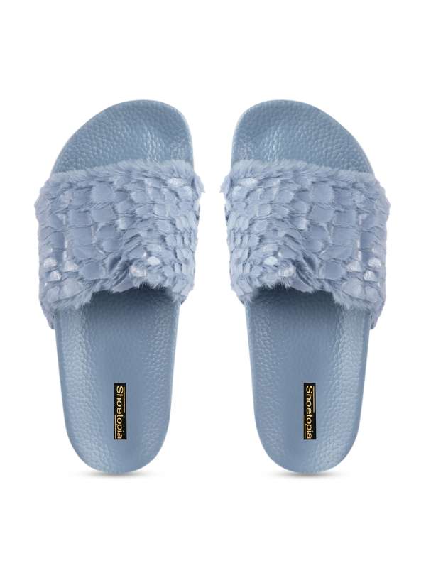 fur slippers myntra