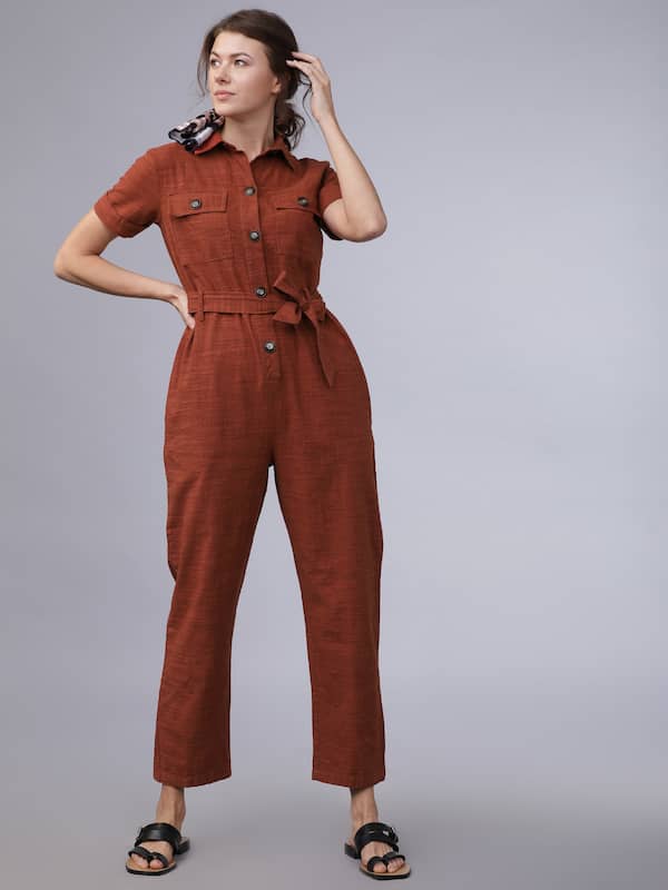 Buy MANGO Women Red Solid Basic Jumpsuit - Jumpsuit for Women 9432859 |  Myntra-nlmtdanang.com.vn