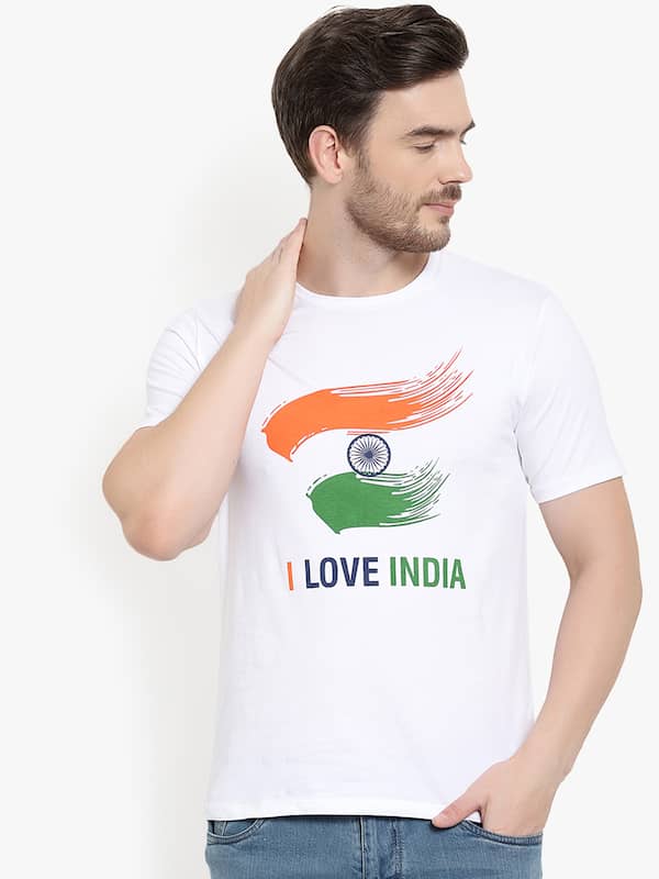 indian flag print t shirt