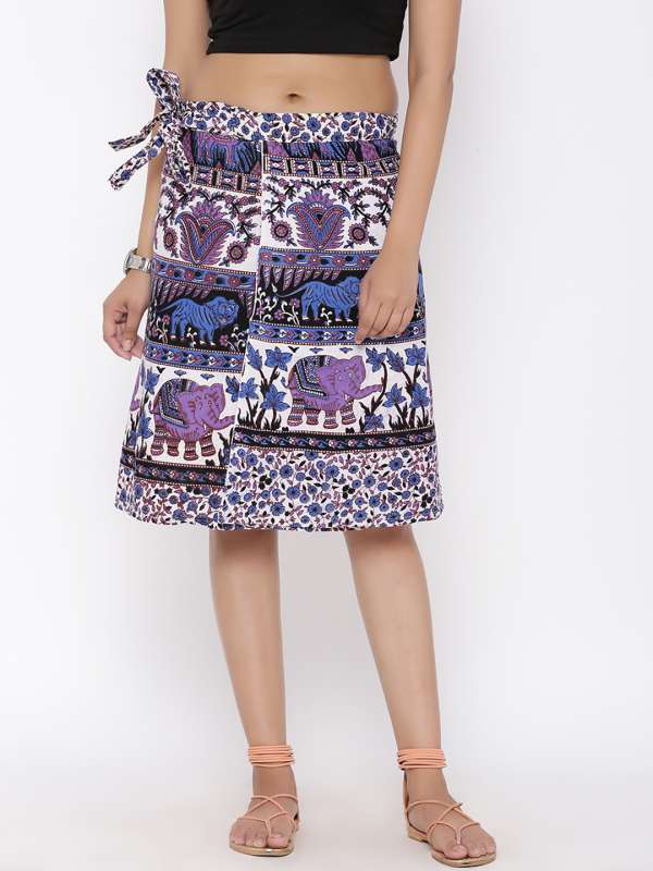 Wrap around cotton skirt online india on sale