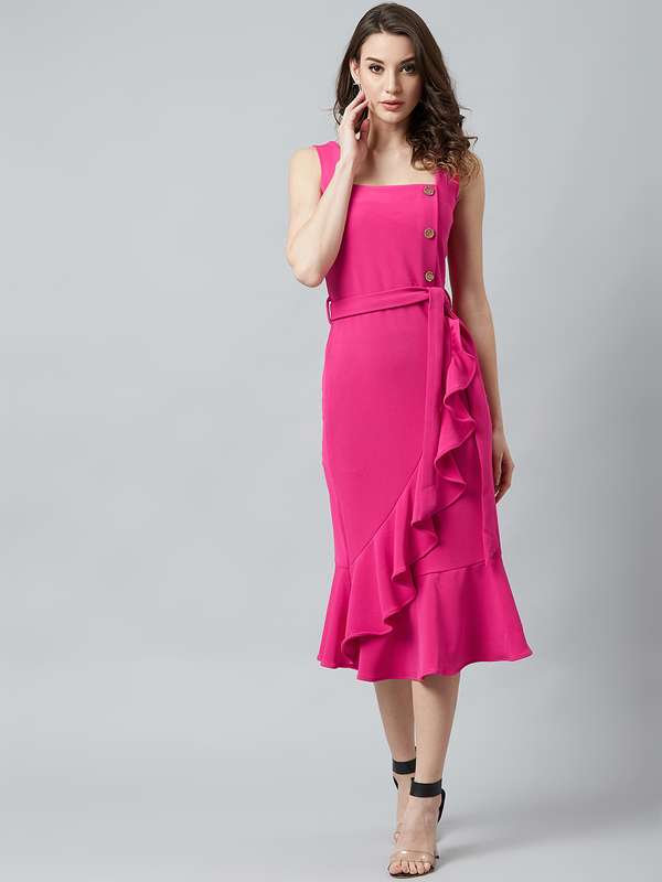 Ruffle dress myntra clearance