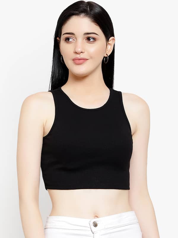Cotton Full Sleeve Black Crop Tops at Rs 399/piece in Bhopal