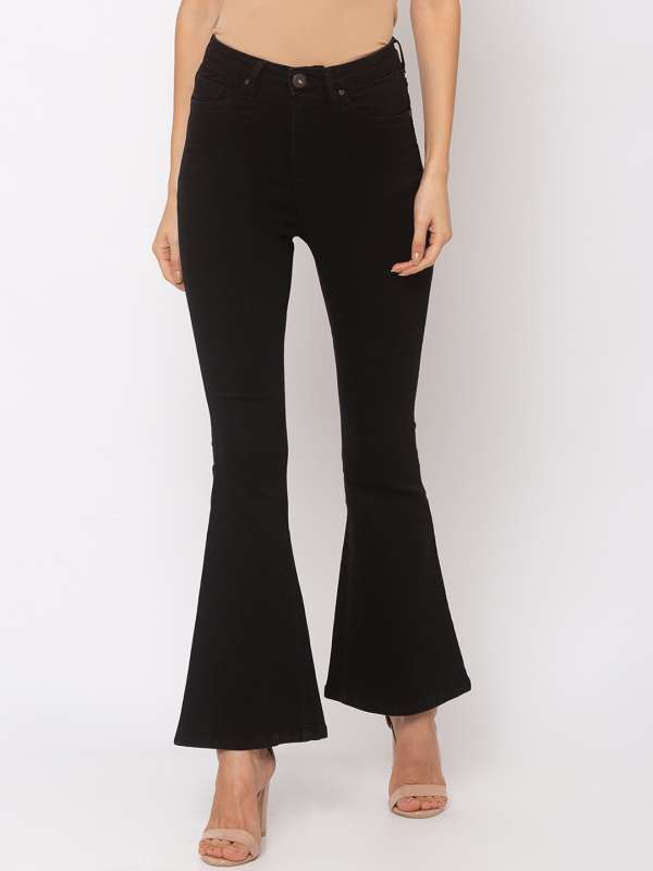 bell bottom jeans myntra