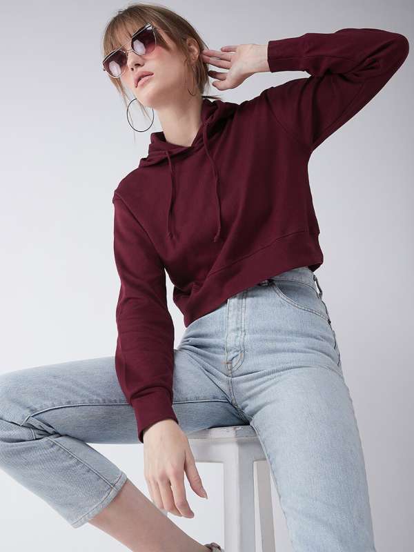 Maroon hoodie women's on sale