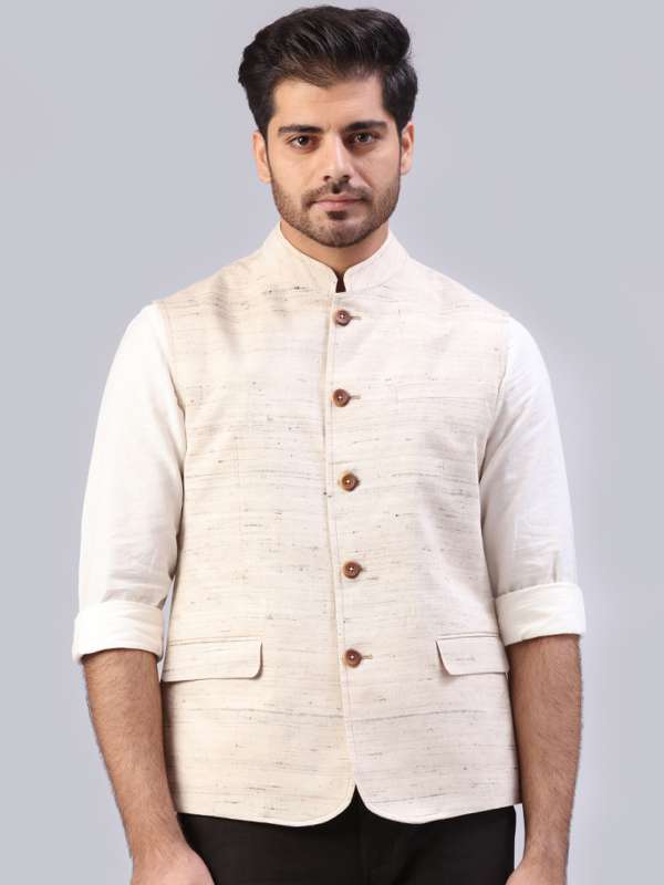 raymond linen nehru jacket