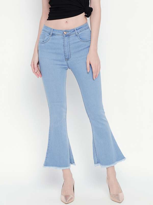bell bottom jeans myntra