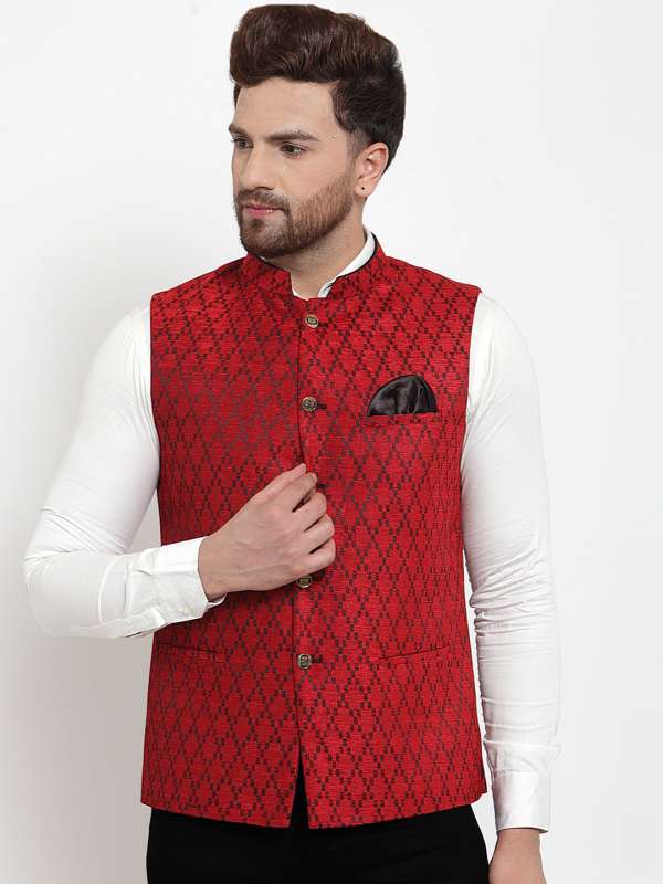 Red colour waistcoat store