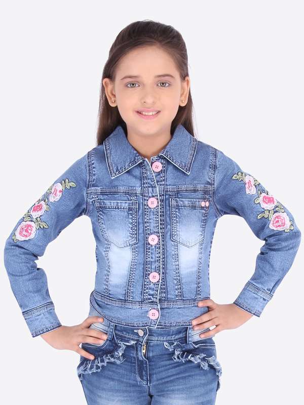 Denim jacket for girls on myntra clearance