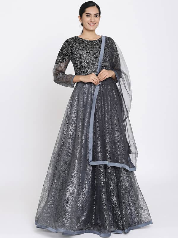 long gown for ladies myntra