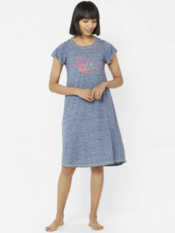 Knee length nightdress clearance