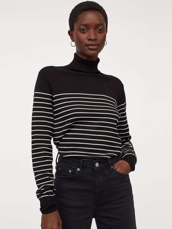 high neck sweater myntra