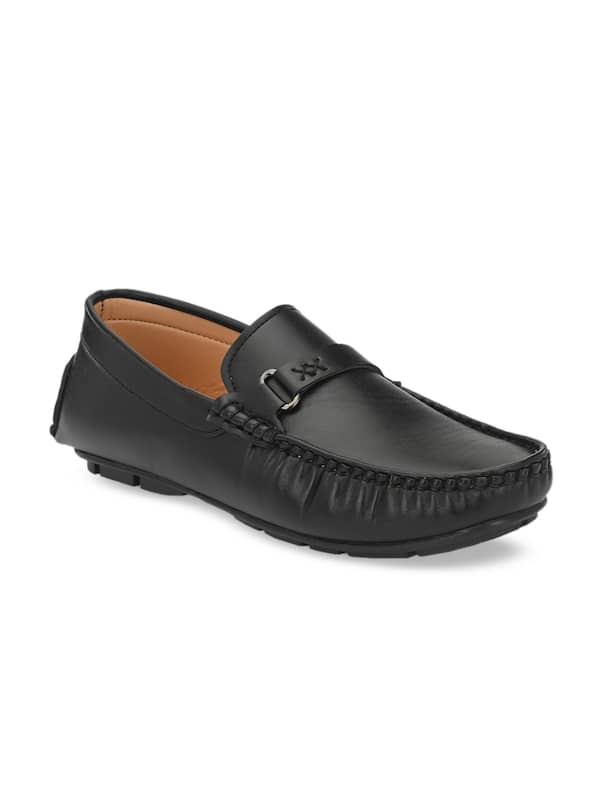 black casual loafers