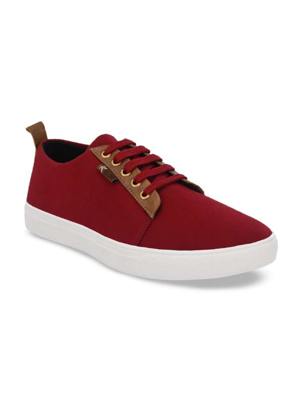 maroon casual shoes