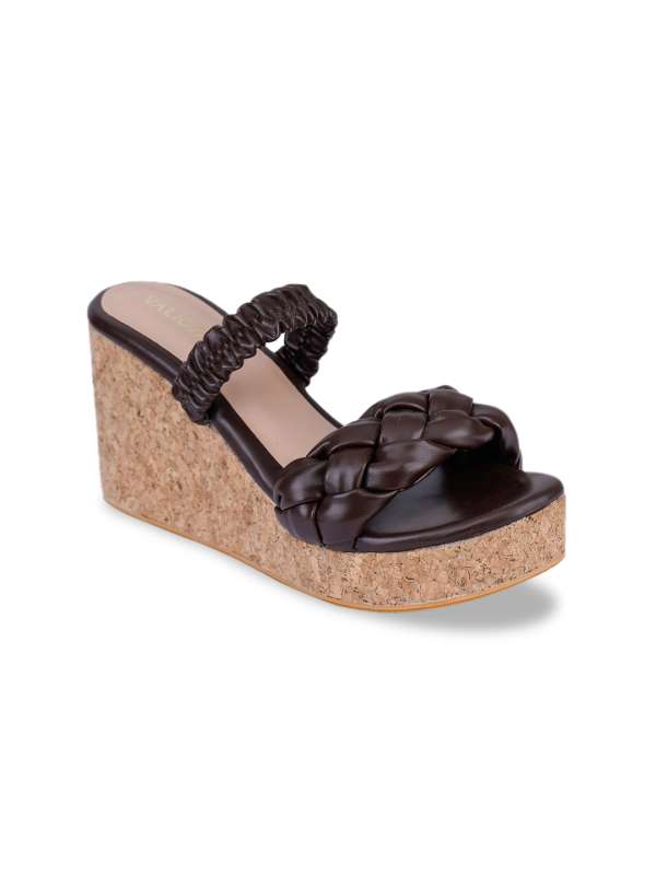 Mule Wedge Brown Wedges Buy Mule Wedge Brown Wedges online in India