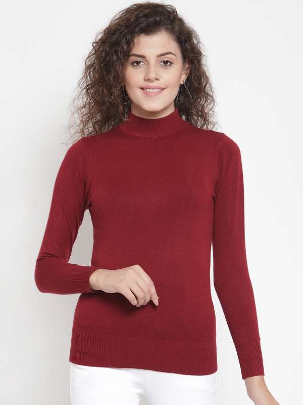high neck sweater myntra