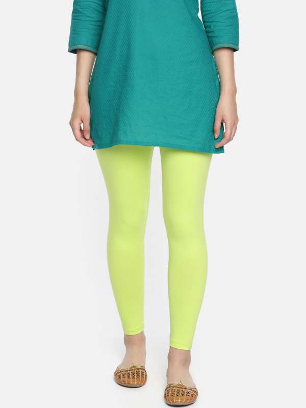 Buy Lime Leggings for Women by GO COLORS Online