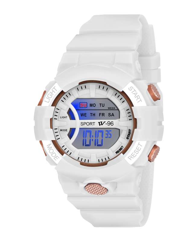 White colour digital watch deals
