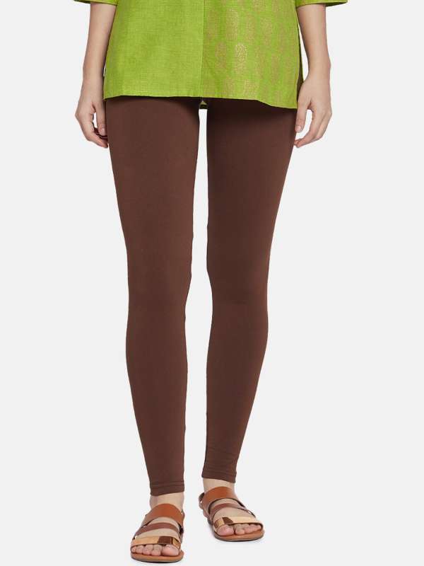 Buy Dark Brown Leggings for Women by GO COLORS Online