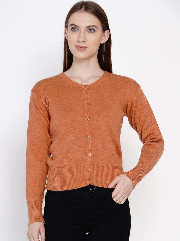 orange knitwear womens
