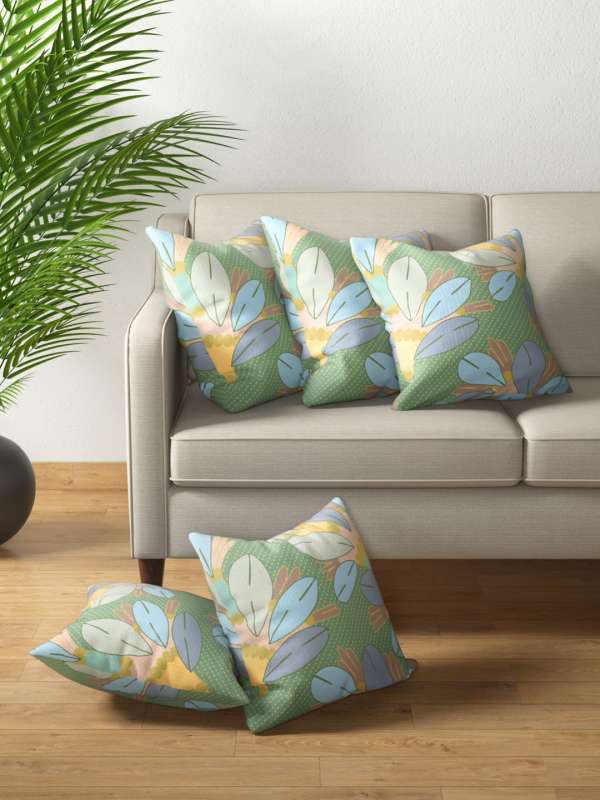 Set Of 5 Green Cushions Covers Buy Set Of 5 Green Cushions
