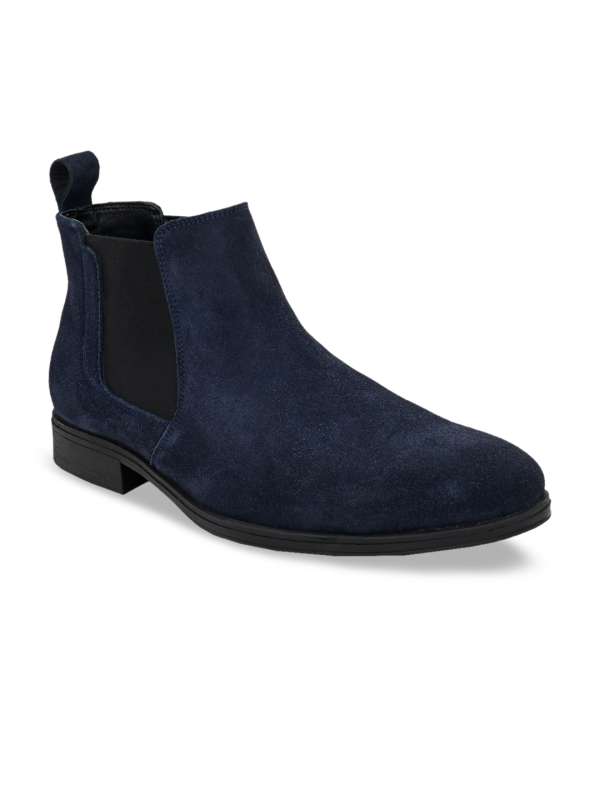 Blue suede chelsea boot on sale