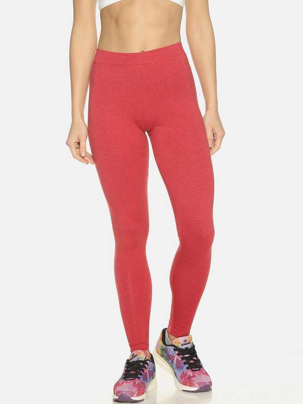 solid red leggings