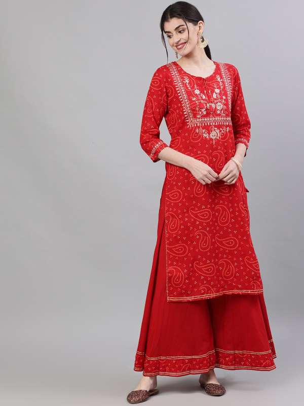 sharara suit myntra