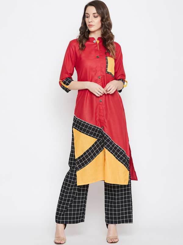 Red black kurta pajama online