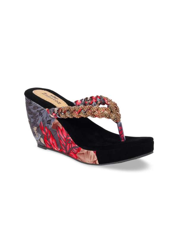 Red shop strappy wedges