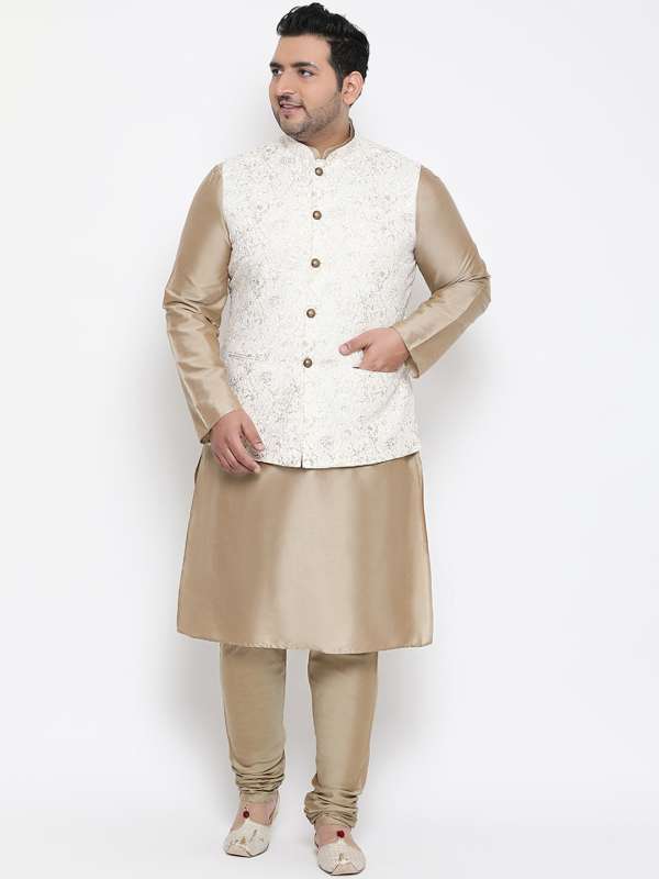 Kisah Beige Solid Kurta Pyjama With Jacket 4687072.htm Buy Kisah